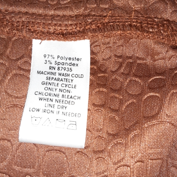 1X Simonton Says George Simonton Pebble Textured Godet Panel Skirt in Brown - Picture 8 of 10